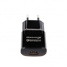 СЗУ Grand-X 1USB 3А QC3.0 Black (CH-550TC) + cable USB-Type-C