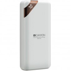 УМБ Power Bank Canyon 20000mAh 2USB Type-C 2.1A White (CNE-CPBP20W)