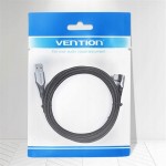 Кабель USB-Type-C Vention 90 прямой угол nickel-plated 3A 480Mbps 1.5m Black (COEHG)
