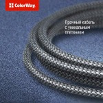 Кабель ColorWay Lightning-Type-C PD 30W 3A 1m Grey (CW-CBPDCL033-GR)