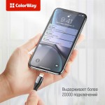 Кабель ColorWay Lightning-Type-C PD 30W 3A 1m Grey (CW-CBPDCL033-GR)