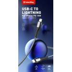 Кабель ColorWay Lightning-Type-C PD 30W 3A 2m Grey (CW-CBPDCL036-GR)