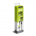 Кабель ColorWay 3 в 1 USB-Lightning-MicroUSB-Type-C 1.2m Dark Grey (CW-CBU3003-GR)