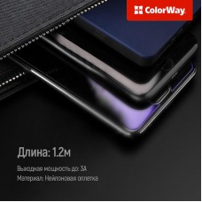 Кабель ColorWay 3 в 1 USB-Lightning-MicroUSB-Type-C 1.2m Dark Grey (CW-CBU3003-GR)