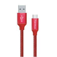 Кабель USB-Type-C ColorWay 2.4A 2m Red (CW-CBUC008-RD)