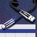 Кабель ColorWay USB-Type-C Zinc Alloy led 2.4А 1m Black (CW-CBUC035-BK)