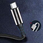 Кабель ColorWay USB-Type-C Zinc Alloy led 2.4А 1m Black (CW-CBUC035-BK)