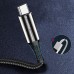Кабель ColorWay USB-Type-C Zinc Alloy led 2.4А 1m Black (CW-CBUC035-BK)