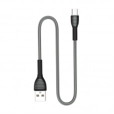 Кабель USB-Type-C ColorWay braided cloth 3A 1m Gray (CW-CBUC041-GR)