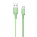 Кабель USB-Type-C ColorWay soft silicone 2.4A 1m Green (CW-CBUC042-GR)