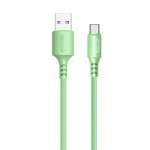 Кабель USB-Type-C ColorWay soft silicone 2.4A 1m Green (CW-CBUC042-GR)