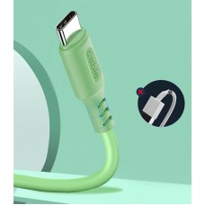 Кабель USB-Type-C ColorWay soft silicone 2.4A 1m Green (CW-CBUC042-GR)