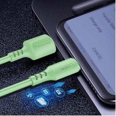 Кабель USB-Type-C ColorWay soft silicone 2.4A 1m Green (CW-CBUC042-GR)