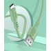 Кабель USB-Type-C ColorWay soft silicone 2.4A 1m Green (CW-CBUC042-GR)