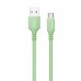 Кабель USB-Type-C ColorWay soft silicone 2.4A 1m Green (CW-CBUC042-GR)