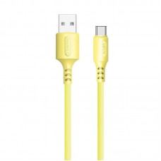 Кабель USB-Type-C ColorWay soft silicone 2.4A 1m Yellow (CW-CBUC043-Y)