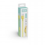 Кабель USB-Type-C ColorWay soft silicone 2.4A 1m Yellow (CW-CBUC043-Y)