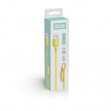Кабель USB-Type-C ColorWay soft silicone 2.4A 1m Yellow (CW-CBUC043-Y)