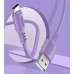 Кабель USB-Type-C ColorWay soft silicone 2.4A 1m Purple (CW-CBUC044-PU)