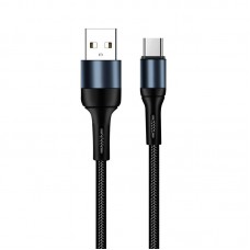 Кабель USB-Type-C ColorWay nylon 2.4A 1m Black (CW-CBUC045-BK)