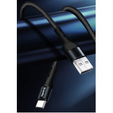Кабель USB-Type-C ColorWay nylon 2.4A 1m Black (CW-CBUC045-BK)