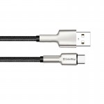 Кабель USB-Type-C ColorWay head metal 2.4A 1m Black (CW-CBUC046-BK)