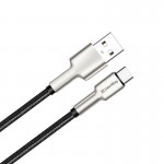 Кабель USB-Type-C ColorWay head metal 2.4A 1m Black (CW-CBUC046-BK)