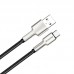 Кабель USB-Type-C ColorWay head metal 2.4A 1m Black (CW-CBUC046-BK)