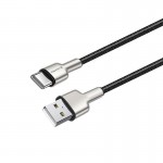 Кабель USB-Type-C ColorWay head metal 2.4A 1m Black (CW-CBUC046-BK)