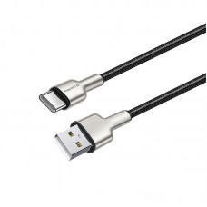 Кабель USB-Type-C ColorWay head metal 2.4A 1m Black (CW-CBUC046-BK)