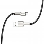 Кабель USB-Type-C ColorWay head metal 2.4A 1m Black (CW-CBUC046-BK)