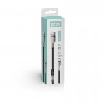 Кабель USB-Type-C ColorWay head metal 2.4A 1m Black (CW-CBUC046-BK)