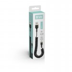 Кабель USB-Type-C ColorWay spiral 2.4A 1m Black (CW-CBUC051-BK)