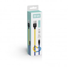 Кабель USB-Type-C ColorWay 2.4А 1m Blue/Yellow (CW-CBUC052-BLY)