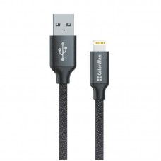 Кабель USB-Lightning ColorWay 2.4A 2m Black (CW-CBUL007-BK)