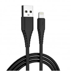 Кабель USB-Lightning ColorWay PVC 2.4А 1m Black (CW-CBUL024-BK)