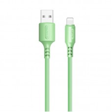 Кабель USB-Lightning ColorWay soft silicone 2.4A 1m Green (CW-CBUL042-GR)