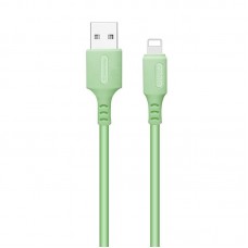 Кабель USB-Lightning ColorWay soft silicone 2.4A 1m Green (CW-CBUL042-GR)