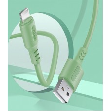 Кабель USB-Lightning ColorWay soft silicone 2.4A 1m Green (CW-CBUL042-GR)