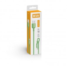 Кабель USB-Lightning ColorWay soft silicone 2.4A 1m Green (CW-CBUL042-GR)