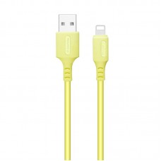 Кабель USB-Lightning ColorWay soft silicone 2.4A 1m Yellow (CW-CBUL043-Y)