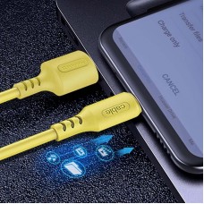 Кабель USB-Lightning ColorWay soft silicone 2.4A 1m Yellow (CW-CBUL043-Y)