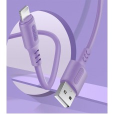 Кабель USB-Lightning ColorWay soft silicone 2.4A 1m Purple (CW-CBUL044-PU)