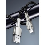 Кабель USB-Lightning ColorWay head metal 2.4A 1m Black (CW-CBUL046-BK)