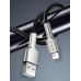 Кабель USB-Lightning ColorWay head metal 2.4A 1m Black (CW-CBUL046-BK)