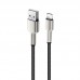 Кабель USB-Lightning ColorWay head metal 2.4A 1m Black (CW-CBUL046-BK)