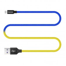 Кабель USB-Lightning ColorWay 2.4А 1m Blue/Yellow (CW-CBUL052-BLY)