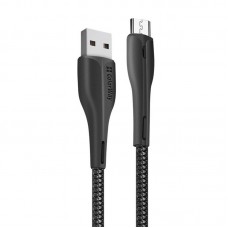 Кабель ColorWay USB-MicroUSB 2.4А 1m PVC Led Black (CW-CBUM034-BK)