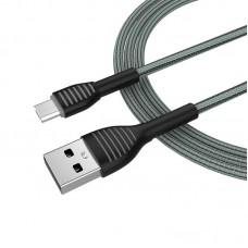 Кабель USB-MicroUSB ColorWay braided cloth 3А 1m Gray (CW-CBUM041-GR)