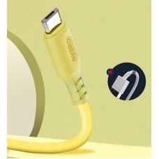 Кабель USB-MicroUSB ColorWay soft silicone 2.4A 1m Yellow (CW-CBUM043-Y)